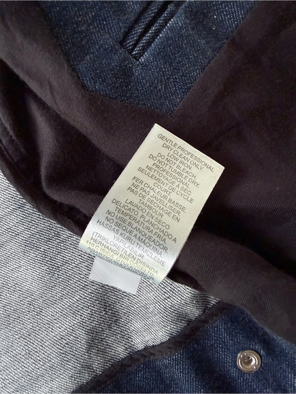 TIBI Raw Denim Oversized Moto Motorcycle Jean Jacket Size M - Picture 15 of 16